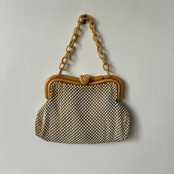 Whiting & Davis Handbags - Vintage Whiting and Davis Co. Mesh Top Handle Bag 1930’s Art Deco Antique Purse